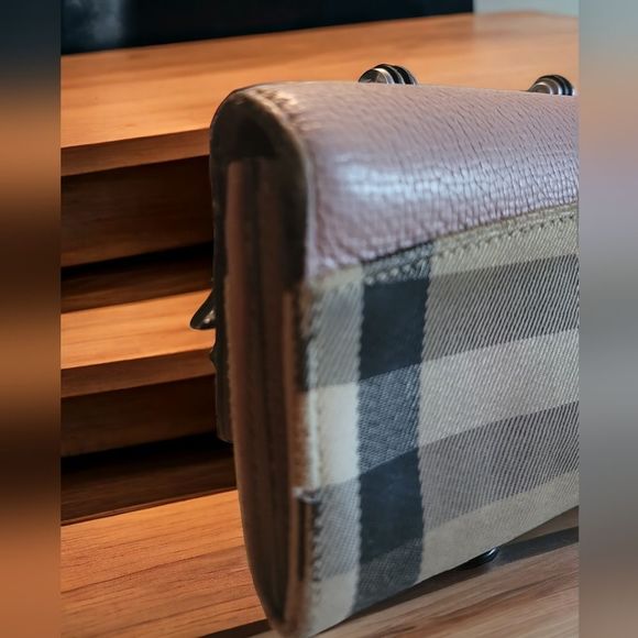 BURBERRY Exploded Check Pattern Leather Continental Wallet in EUC with COA - Picture 3 of 15
